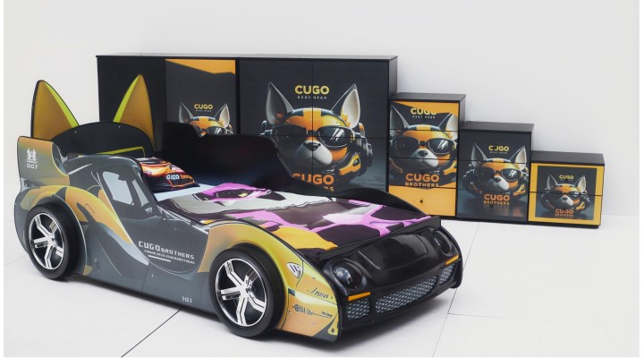 C102Y Cugo Race Car Bed-Yellow Collection